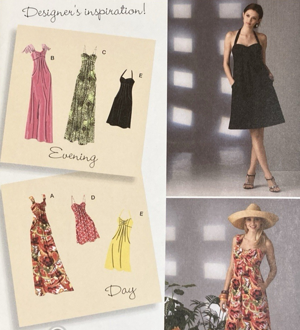 Simplicity 2362 Sew Pattern Summer Halter Dress Day/Evening Misses 6-14 UNCUT